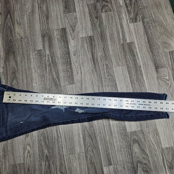 Hollister Jeans Womens 9R Blue High Rise Super Skinny Distressed Raw Hem - Picture 10 of 12